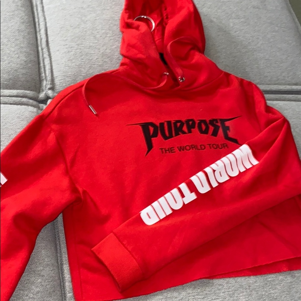 Justin Bieber tour crop sweater